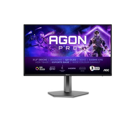 AOC AGON PRO AG326UD computer monitor 80 cm (31.5") 3840 x 2160 pixels 4K Ultra HD QD-OLED Black - Thumbnail 2