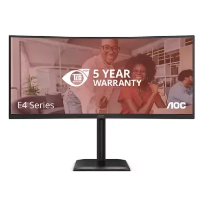 AOC E4 CU34E4CV computer monitor 86.4 cm (34") 3440 x 1440 pixels UltraWide Quad HD LCD Black - Thumbnail 2