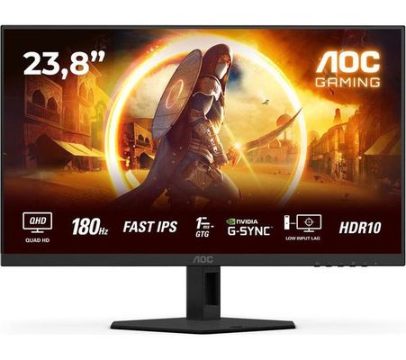 AOC G4 Q24G4RE computer monitor 60.5 cm (23.8") 2560 x 1440 pixels Quad HD LED Black Red - Thumbnail 2