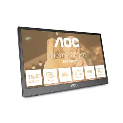 AOC 16T3EA portable TV/monitor Black 39.6 cm (15.6") 1920 x 1080 pixels - Thumbnail 2