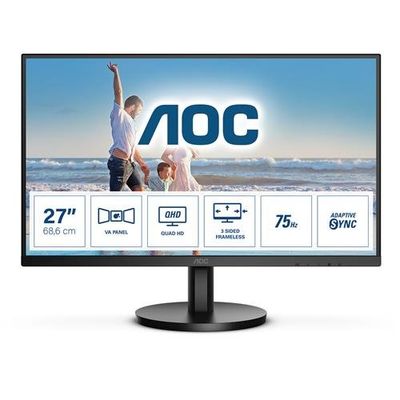 AOC Q27B3MA computer monitor 68.6 cm (27") 2560 x 1440 pixels Quad HD LED Black