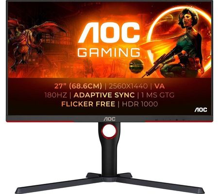 AOC G3 Q27G3XMN/BK computer monitor 68.6 cm (27") 2560 x 1440 pixels 2K Ultra HD LED Black Red