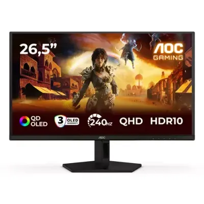 AOC G4 Q27G41ZDF computer monitor 67.3 cm (26.5") 2560 x 1440 pixels Quad HD QD-OLED Black, Red - Thumbnail 2