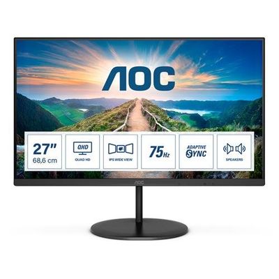 AOC V4 Q27V4EA computer monitor 68.6 cm (27") 2560 x 1440 pixels 2K Ultra HD LED Black