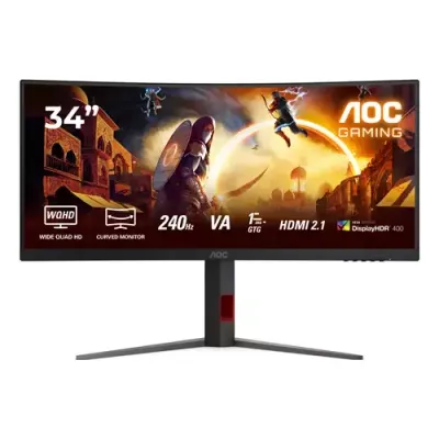 AOC G4 CU34G4Z computer monitor 86.4 cm (34") 3440 x 1440 pixels Wide Quad HD LED Black Red