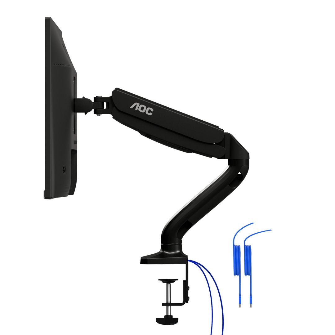 AOC AS110DX monitor mount / stand 81.3 cm (32") Desk Black - Image 1