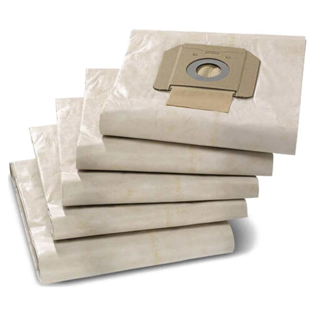 Karcher M Class Paper Filter Dust Bags for NT 48/1, 65/2 and 70/2 Vacuum Cleaners Pack of 5 - Image 1