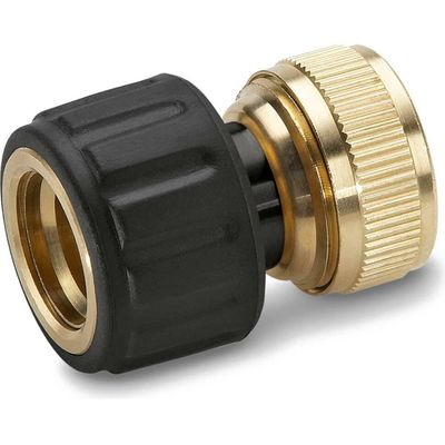 Karcher Brass Aqua Stop Garden Hose Connector 1/2" / 12.5mm Pack of 1