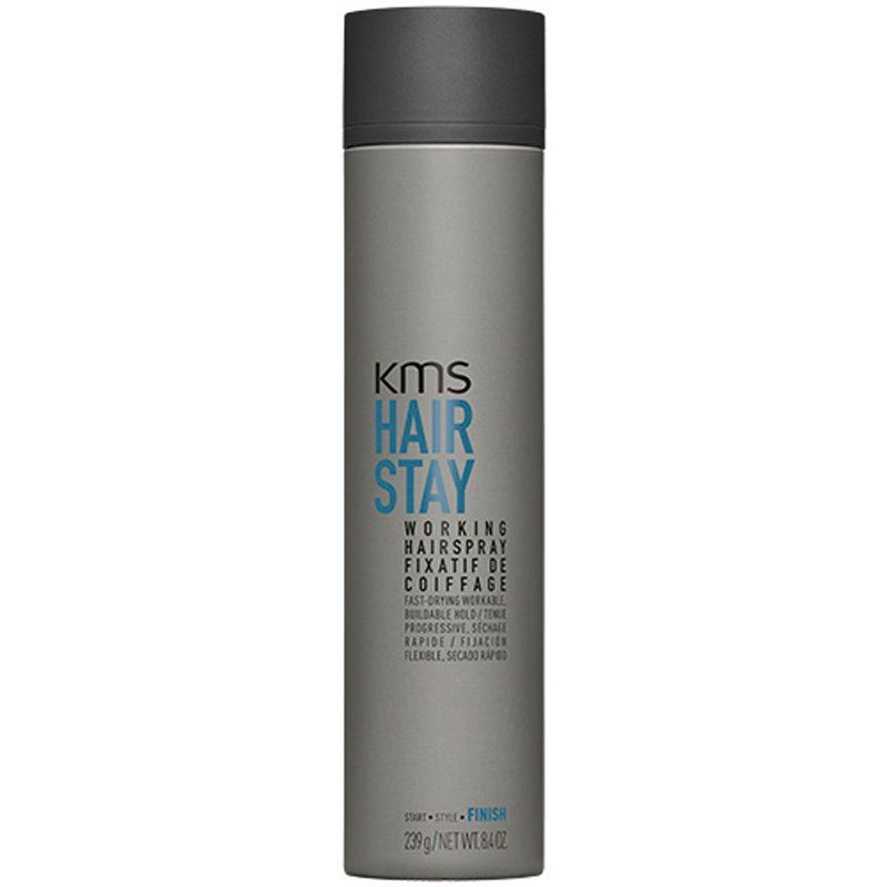 KMS HairStay Working Hairspray 239g in Grey - Image 1