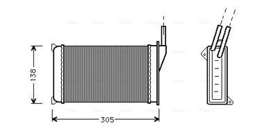 Ava Heater Matrix Various Ford Models | Fd6093 | Euro Car Parts - Thumbnail 2