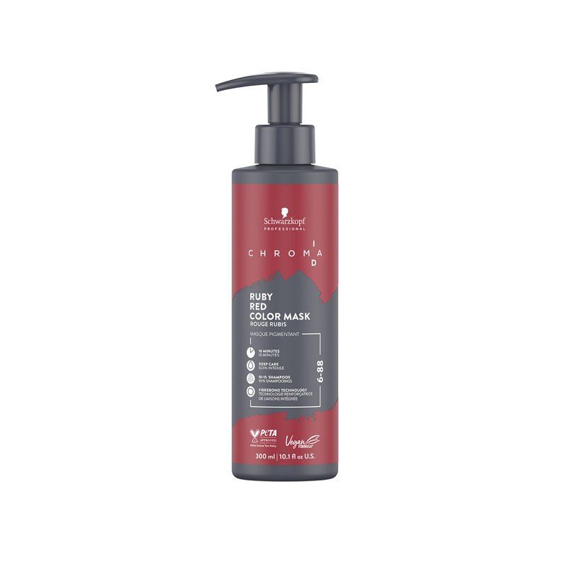 Schwarzkopf Chroma ID Colour Mask 300ml-Ruby Red - Image 1