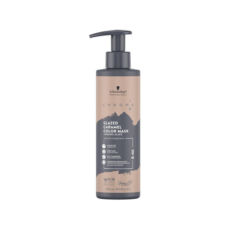 Schwarzkopf Chroma ID Colour Mask 300ml-Glazed Caramel - Image 1