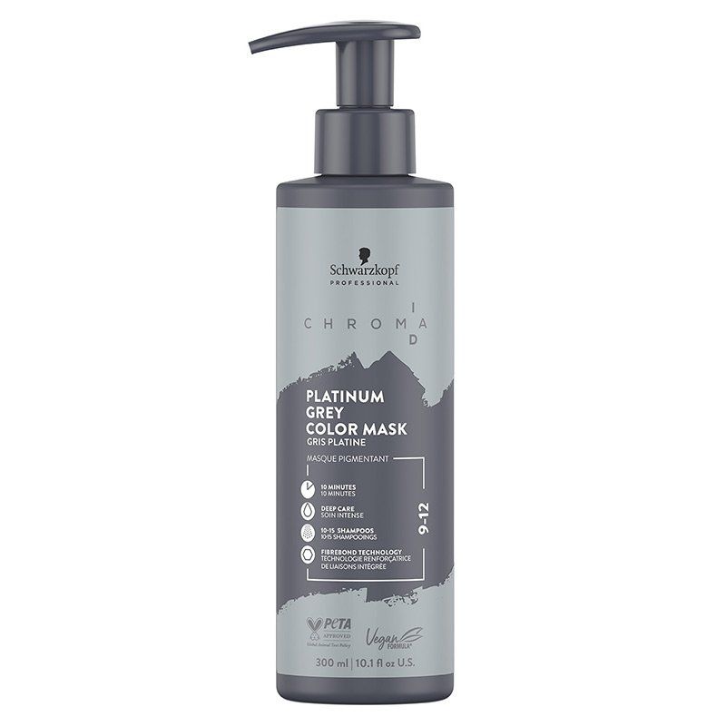 Schwarzkopf Chroma ID Colour Mask 300ml-Platinum Grey - Image 1
