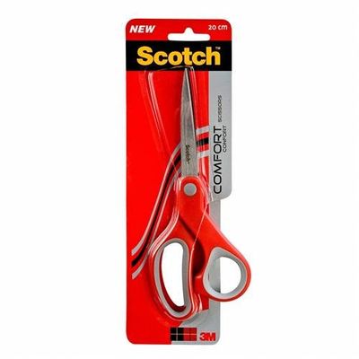 Scotch 1428 stationery/craft scissors Universal Straight cut Grey, Red, Stainless steel