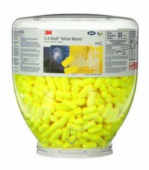 3M E-A-Rsoft Yellow Neon Earplugs Refill Bottle, PD-01-002 Reusable ear plug 500 pc(s) - Image 1