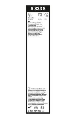 A833S (Bosch) Flat Blade Set | 3397 014 833 | Euro Car Parts - Thumbnail 2