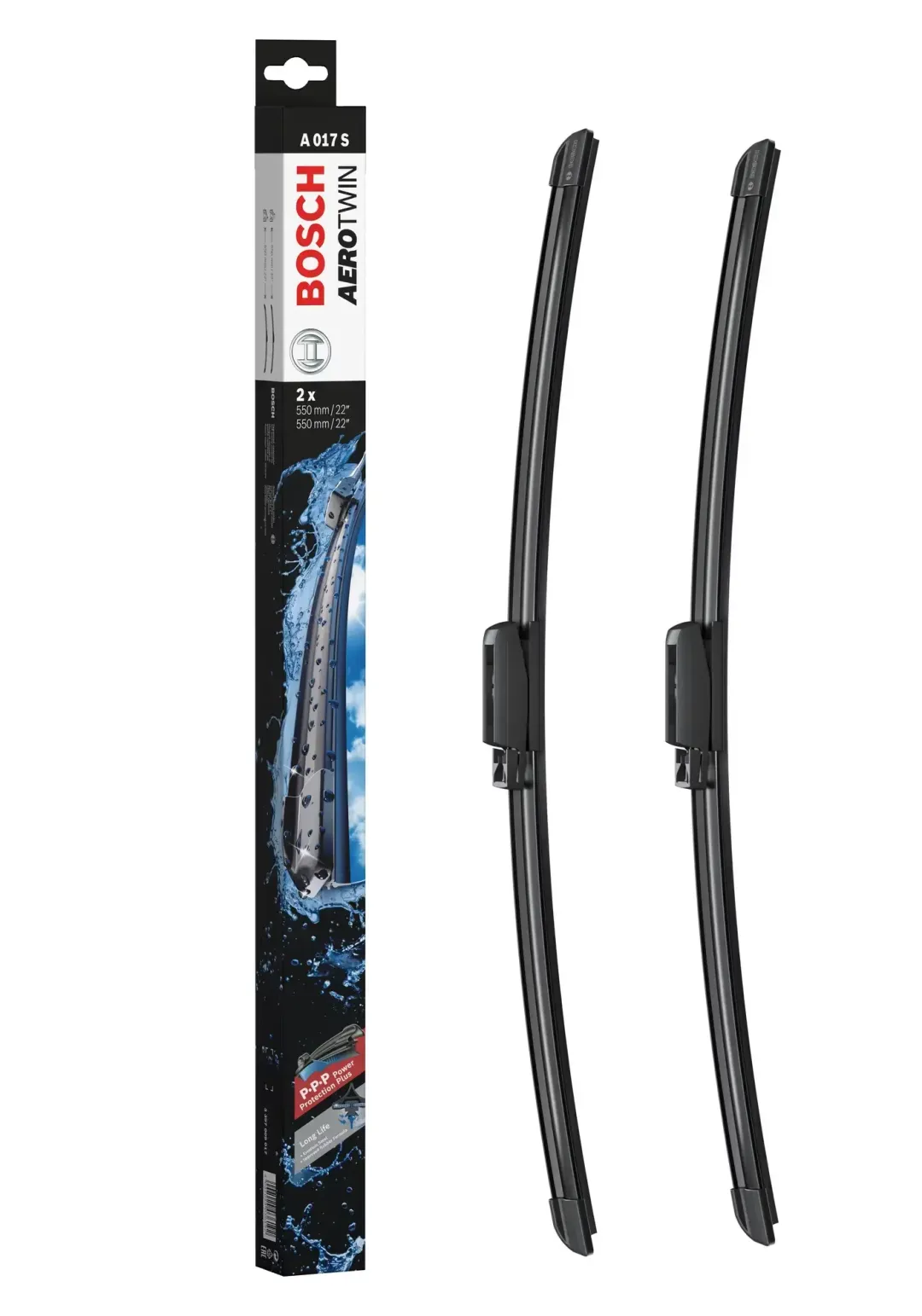 A017S (Bosch) Flat Blade Set > 555/555Mm | 3397 009 017 | Euro Car Parts - Image 1