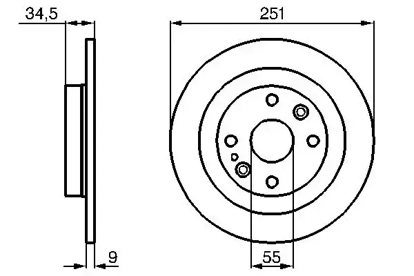 Bosch 323/mx-3/mx-5 89- 251Mm | 0986 478 701 | Euro Car Parts