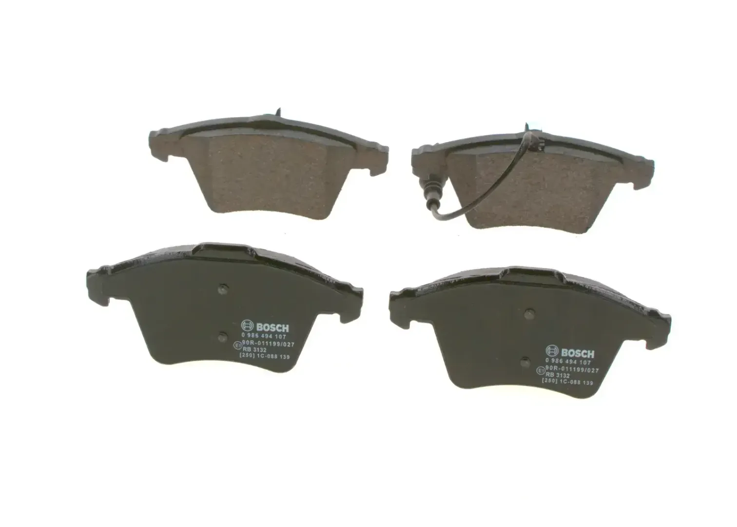 Bosch Front Brake Pads Transporter 03-> 16 Rim | 0986 494 107 | Euro Car Parts - Image 1