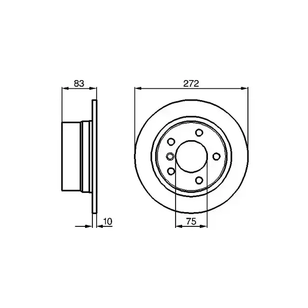 Bosch Rear Brake Disc Bmw Z3 & Coupe (Solid) | 0986 478 439 | Euro Car Parts - Image 1