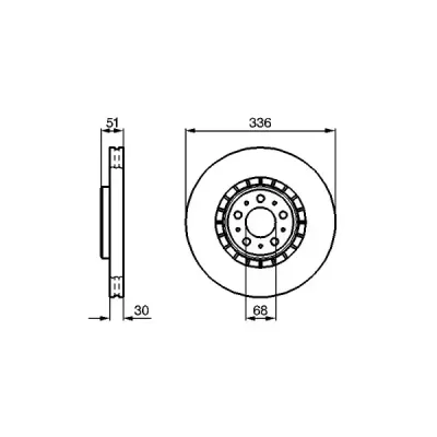 Bosch Front Hc Brake Disc Volvo Xc90 (02-) 336Mm (V) *17.5 Inch Bs* | 0986 479 202 | Euro Car Parts