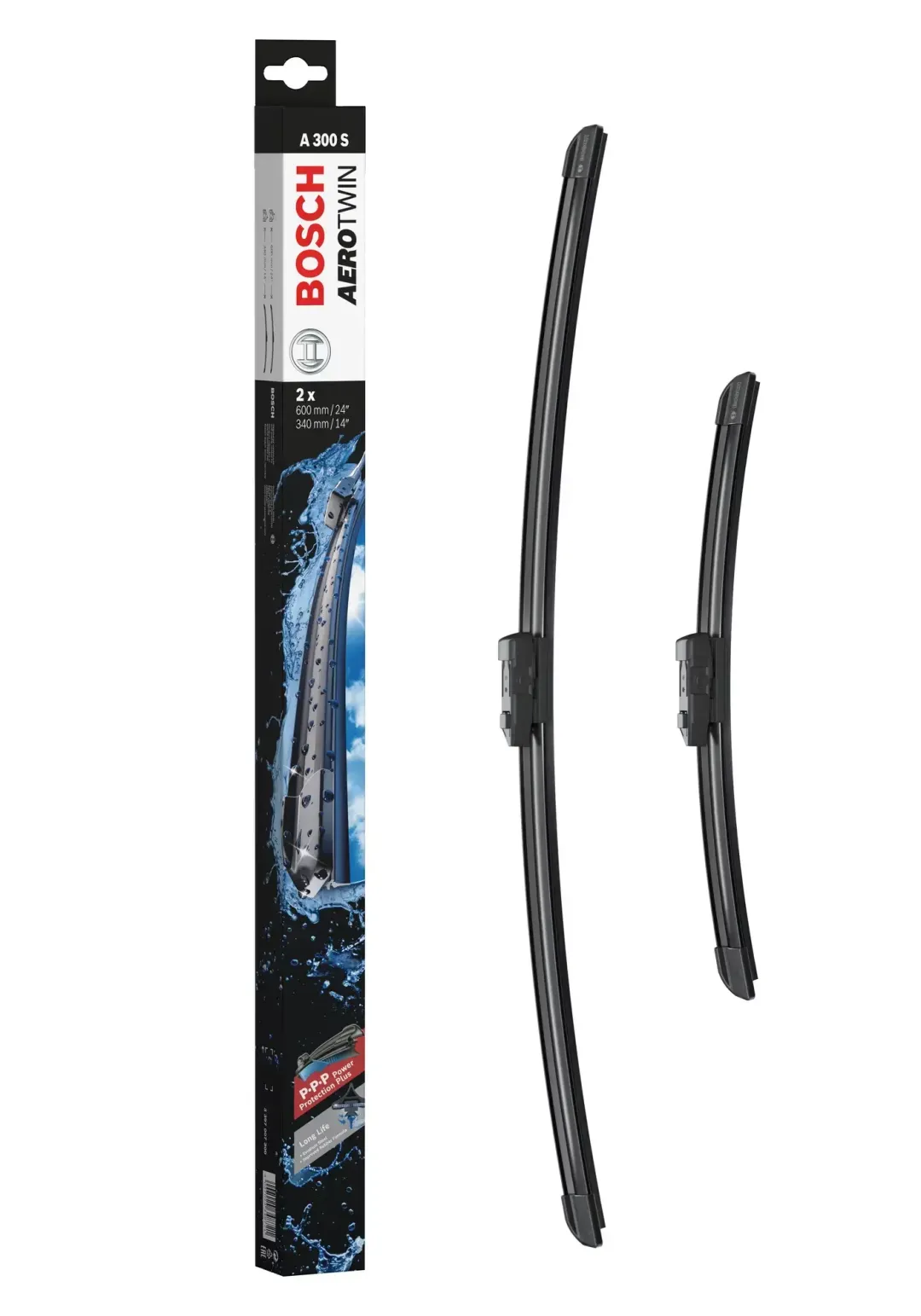 A300S (Bosch) Flat Blade Set > 340/600Mm | 3397 007 300 | Euro Car Parts - Image 1