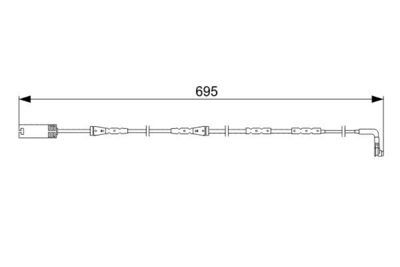 Bosch Front Wear Sensor E90 692Mm | 1987 473 050 | Euro Car Parts - Thumbnail 2