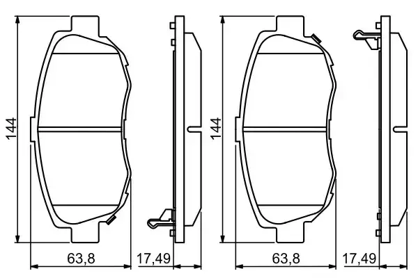 Bosch Front Brake Pad Set | 0986 494 211 | Euro Car Parts - Image 1