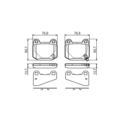 Bosch Rear Break Pads Subaru / Nissan | 0986 494 229 | Euro Car Parts