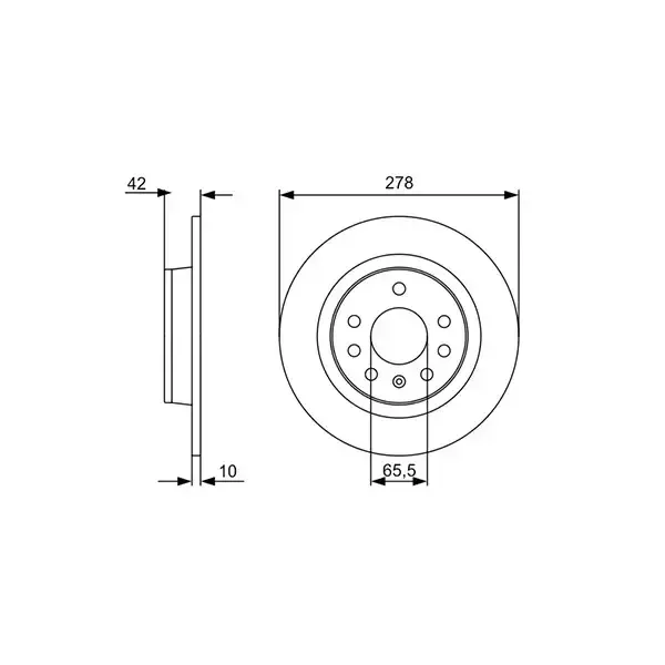 Bosch Rear Brake Disc 278Mm | 0986 479 515 | Euro Car Parts - Image 1