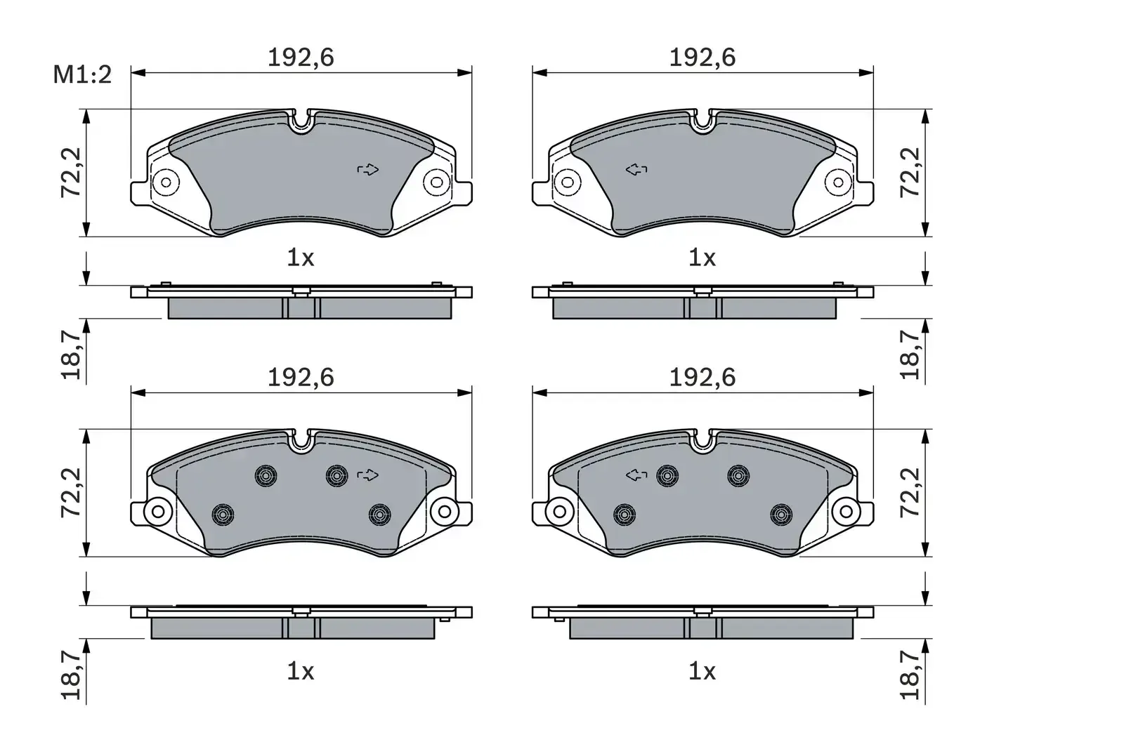 Bosch Front Brake Pads Landrover Discovery (09-) *trw Bs* | 0986 494 980 | Euro Car Parts - Image 1