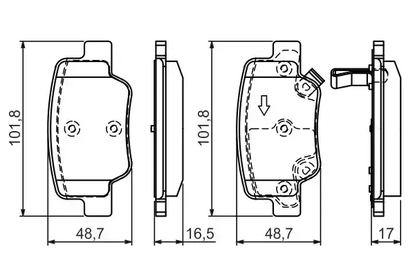 Bosch Rear Brake Pads Toyota Verso (04/09 -) | 0986 494 404 | Euro Car Parts
