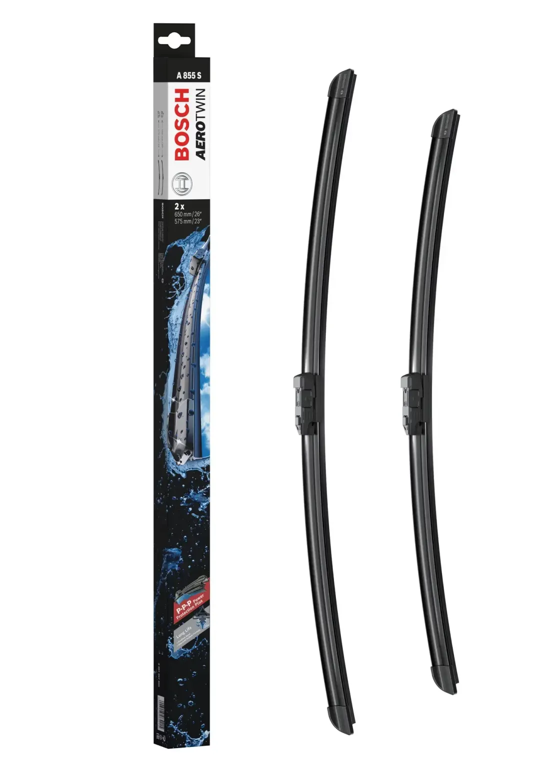 A855S (Bosch) Flat Blade Set > 575/650Mm | 3397 007 855 | Euro Car Parts - Image 1