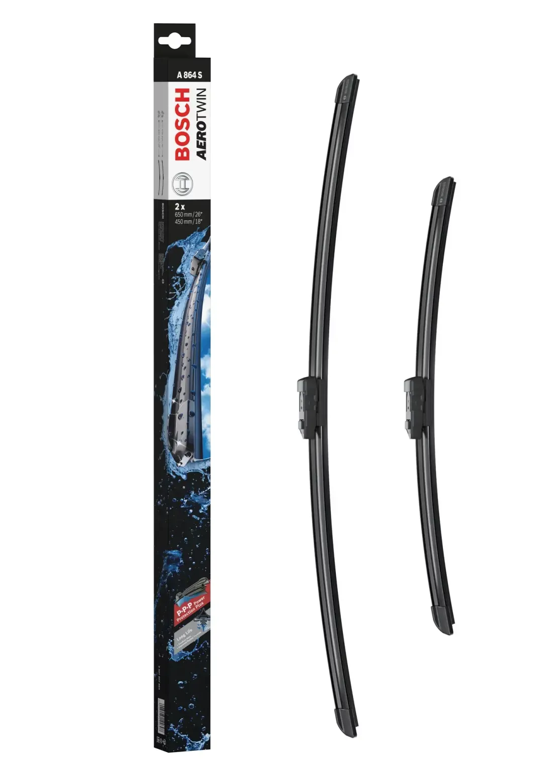 A864S (Bosch) Flat Blade Set > 450/650Mm | 3397 007 864 | Euro Car Parts - Image 1
