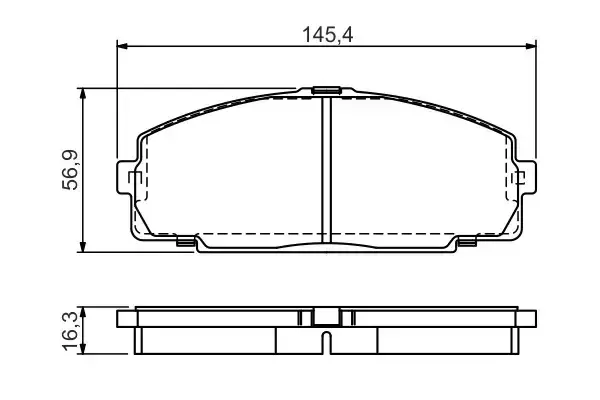 Bosch Front Brake Pad Set | 0986 495 058 | Euro Car Parts
