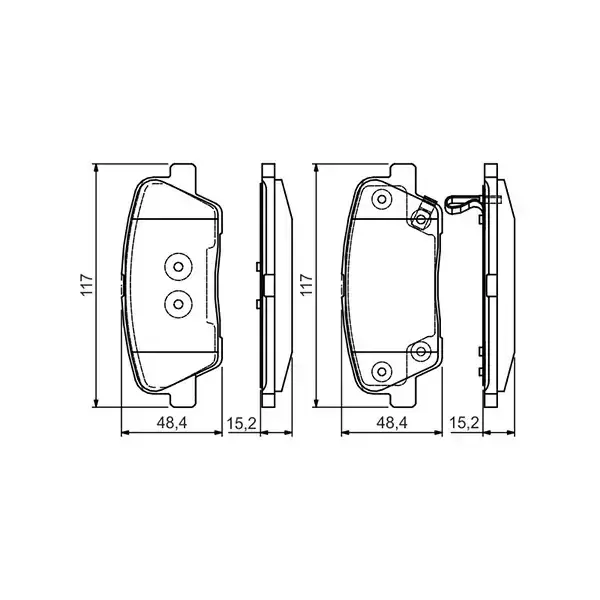 Bosch Rear Break Pads Hyundai Santa Fe Kia Sorento 09- | 0986 495 370 | Euro Car Parts - Image 1