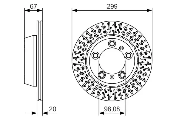 Bosch Rear Brake Disc - Porsche 987 Cayman 2.7 | 0986 479 A09 | Euro Car Parts - Image 1