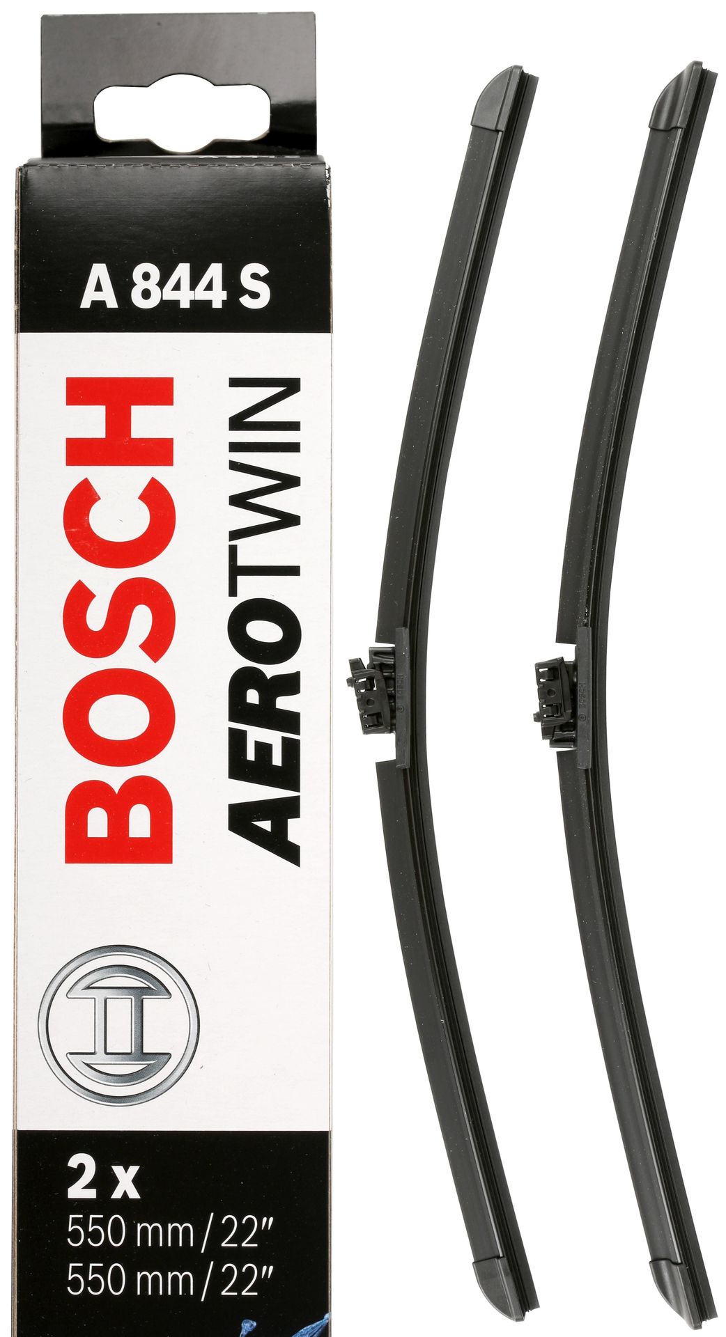 Bosch Aerotwin A844S Wiper Blade Twin Pack 22"/22" 550mm/550mm - Image 1