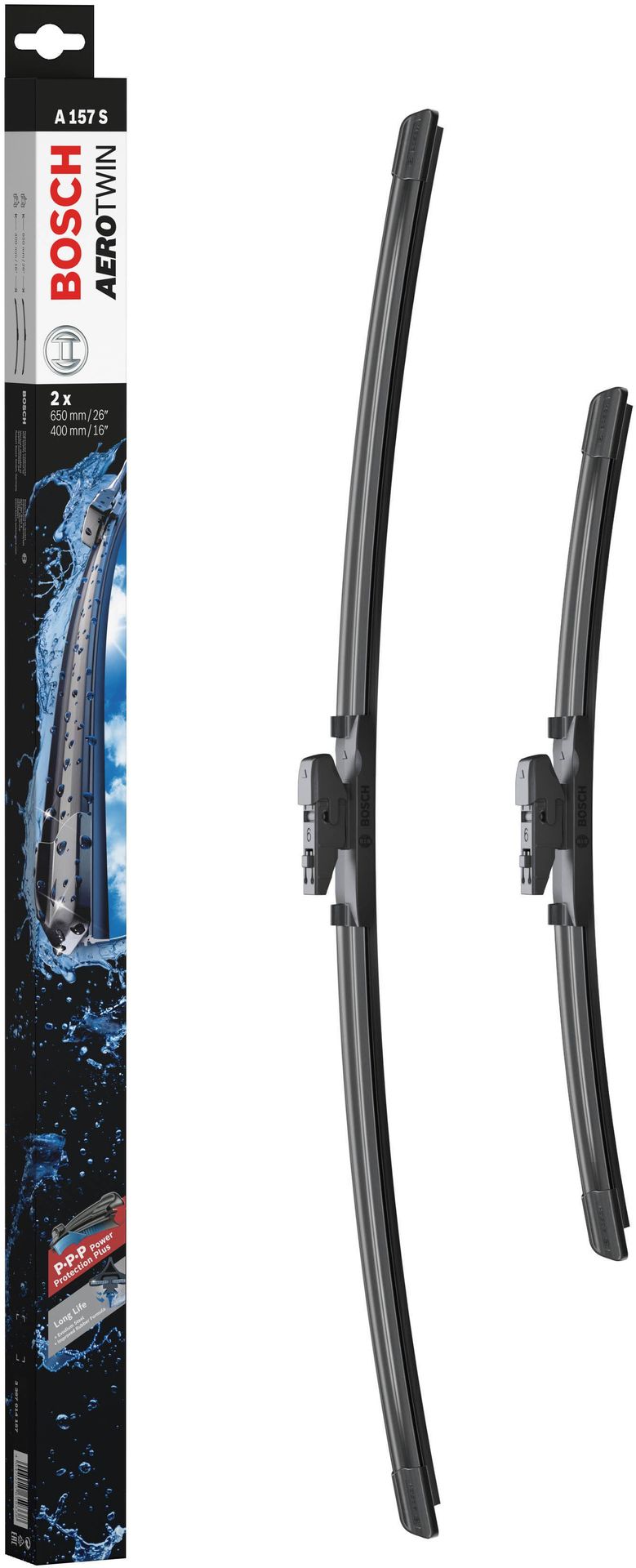 Bosch Aerotwin A157S Wiper Blade Twin Pack 26"/16" 650mm/400mm - Image 1
