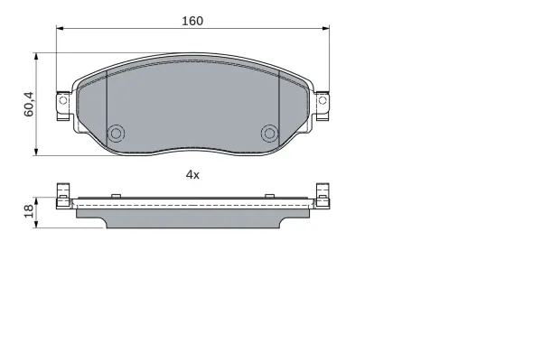 Bosch Front Brake Pads Renault Trafic Iii & Vivaro (14-) *trw Bs* | 0986 494 741 | Euro Car Parts