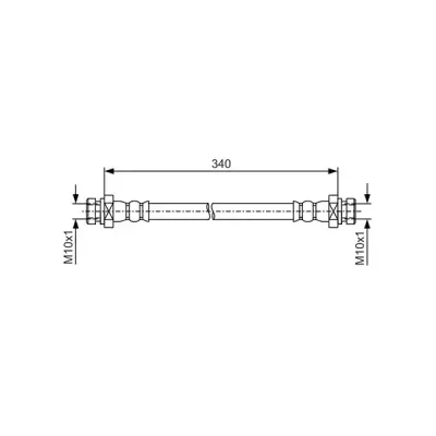 Bosch Brake Hose Mitsubishi L200 Centre 01/04- | 1987 481 A18 | Euro Car Parts