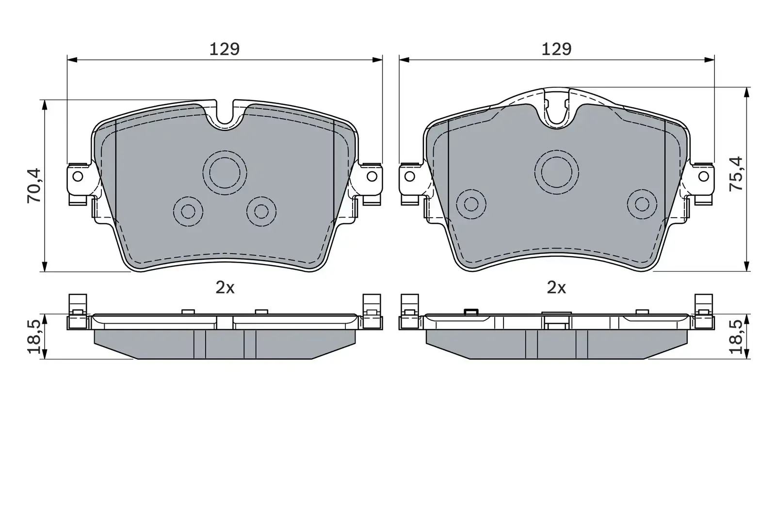 Bosch Front Brake Pads Bmw X1 / Mini Clubman (14-) *lucas Bs* | 0986 494 940 | Euro Car Parts - Image 1