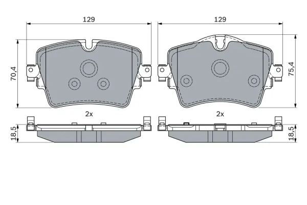 Bosch Front Brake Pads Bmw X1 / Mini Clubman (14-) *lucas Bs* | 0986 494 940 | Euro Car Parts