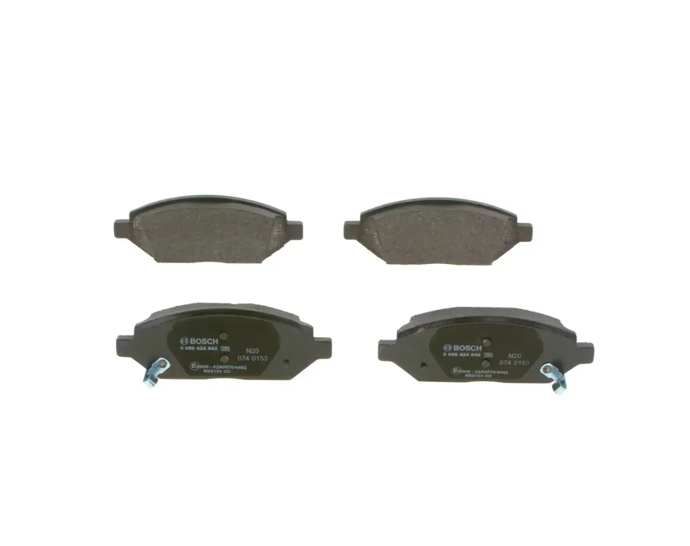 Bosch Front Brake Pads Vauxhall Viva (15-) *for 236Mm Discs* | 0986 424 842 | Euro Car Parts - Image 1