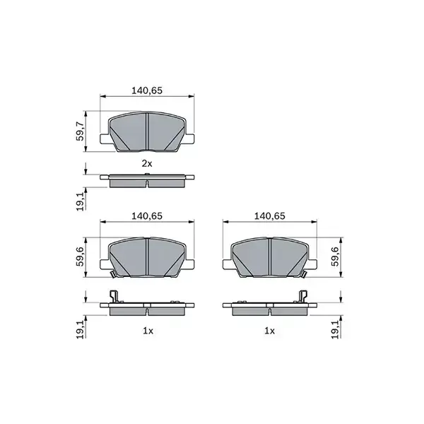 Bosch Front Brake Pads Vauxhall Mokka / X (17-) | 0986 424 896 | Euro Car Parts - Image 1