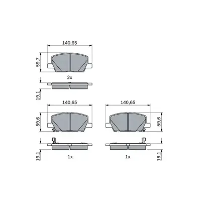 Bosch Front Brake Pads Vauxhall Mokka / X (17-) | 0986 424 896 | Euro Car Parts