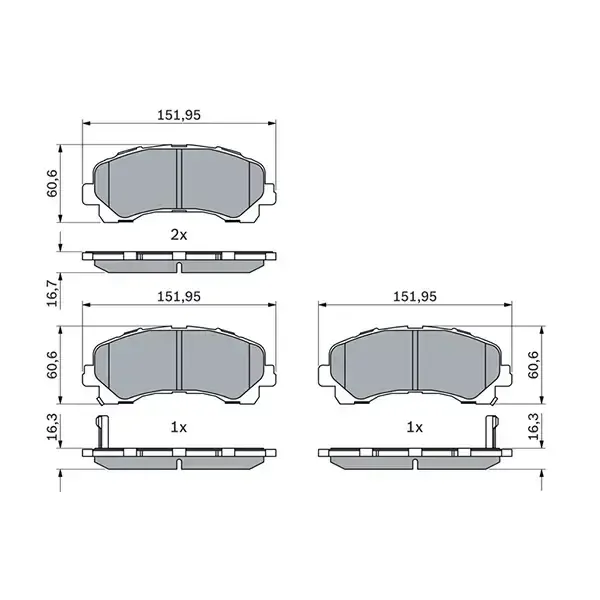 Bosch Front Brake Pads Isuzu Rodeo (07/08 -) | 0986 424 916 | Euro Car Parts - Image 1