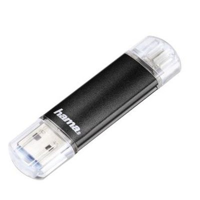 Hama Laeta Twin, 64GB USB flash drive USB Type-A / Micro-USB 3.2 Gen 1 (3.1 Gen 1) Black - Thumbnail 2