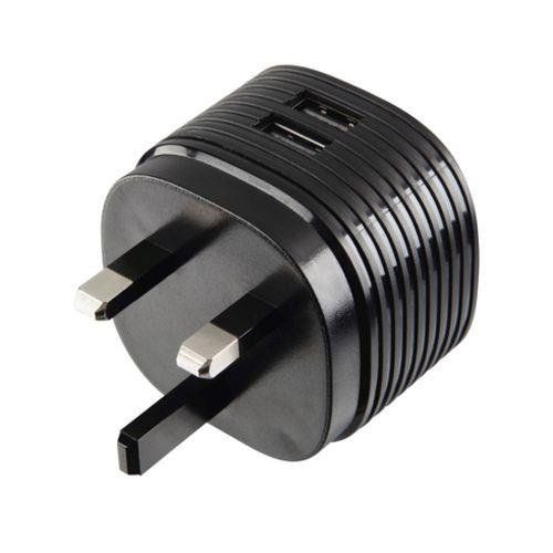 DUAL CHARGER 2X USBA 2.4A BLACK - Image 1