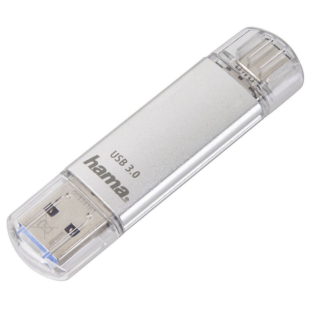 Hama C-Laeta USB flash drive 256 GB USB Type-A / USB Type-C 3.2 Gen 1 (3.1 Gen 1) Silver - Image 1